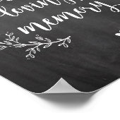 Kerstverlichting krijtbord In liefdevolle herinner Poster (Hoek)