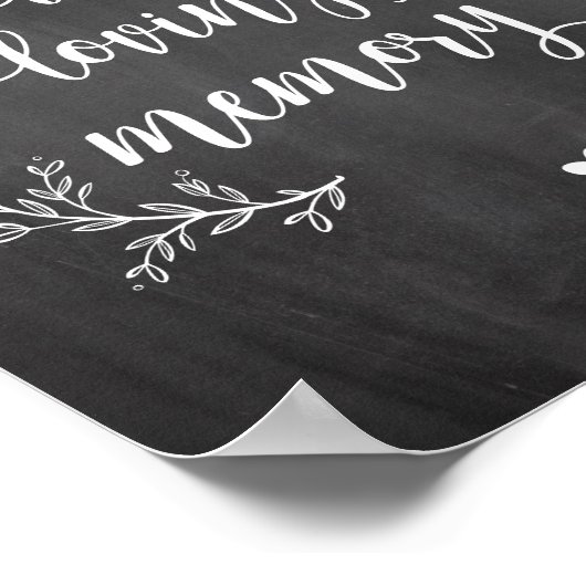 Kerstverlichting krijtbord In liefdevolle herinner Poster (Hoek)