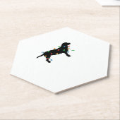 Kerstverlichting Labrador Retriever Hondenshirt Kartonnen Onderzetters (Schuin)