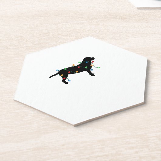 Kerstverlichting Labrador Retriever Hondenshirt Kartonnen Onderzetters (Schuin)