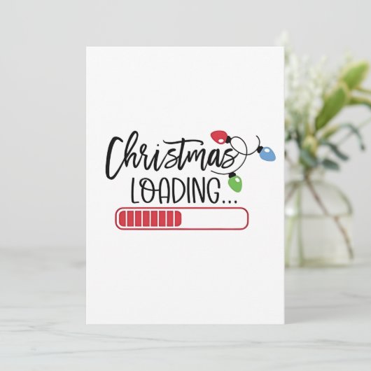 Kerstverlichting laden kaart (Staand voorkant)