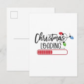 Kerstverlichting laden uitnodiging briefkaart (Voorkant / Achterkant)