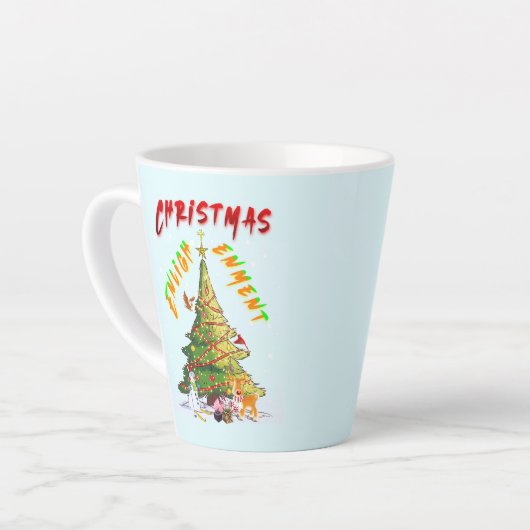 kerstverlichting latte mok (Linkerhoek)