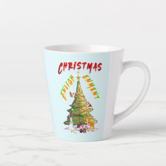 kerstverlichting latte mok (Rechts)