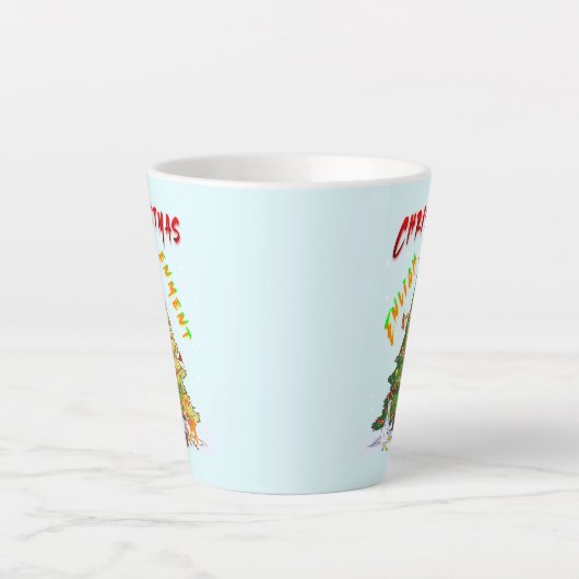 kerstverlichting latte mok (Voorkant)