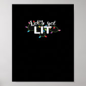Kerstverlichting Let's Get Lit Gift Classic Poster (Voorkant)