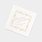 Kerstverlichting Leuke gepersonaliseerde vakantie Folie Servetten (Links)