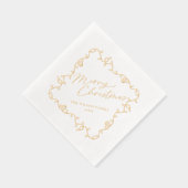 Kerstverlichting Leuke gepersonaliseerde vakantie Folie Servetten (Rechts)