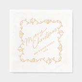 Kerstverlichting Leuke gepersonaliseerde vakantie Folie Servetten (Voorkant)