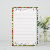 Kerstverlichting Lijst Feestdagen gevoerd Briefpapier (Staand voorkant)
