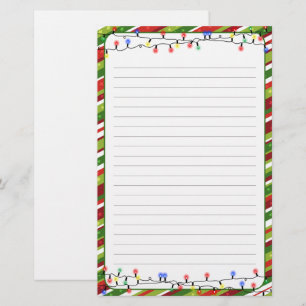 Kerstverlichting Lijst Feestdagen gevoerd Briefpapier