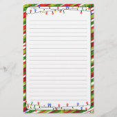 Kerstverlichting Lijst Feestdagen gevoerd Briefpapier (Voorkant)
