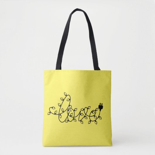 Kerstverlichting Love Text-45871 Tote Bag (Voorkant)