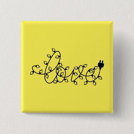 Kerstverlichting Love Text-45871 Vierkante Button 5,1 Cm (Voorkant)
