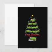 Kerstverlichting Matching Kerstman Vuiltruck Kerst Kaart (Voorkant / Achterkant)