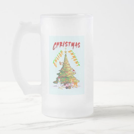 kerstverlichting matglas bierpul (Links)