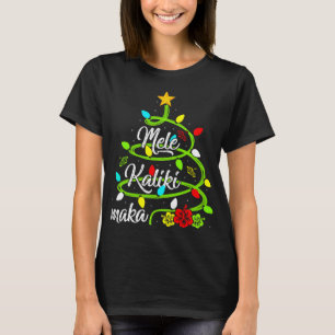 Kerstverlichting Mele Kalikimaka Hawaïaanse kerstb T-shirt