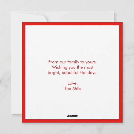 Kerstverlichting Merry & Bright Feestdagenkaart (Achterkant)