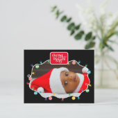 Kerstverlichting Merry & Bright (voeg foto toe) Ho Feestdagenkaart (Staand voorkant)