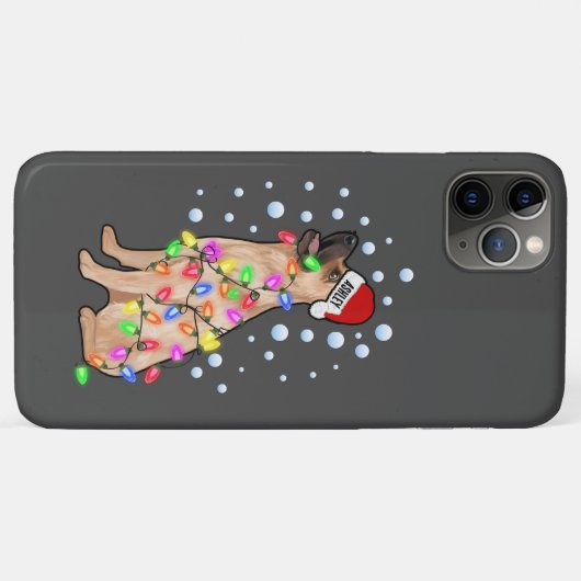 Kerstverlichting met Duitse herdershond vibe Case-Mate iPhone Case (Achterkant (horizontaal))