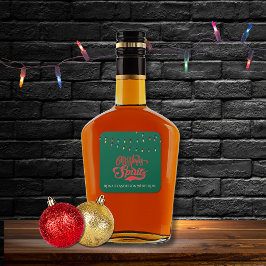 Kerstverlichting met eigen naam kerstlichtjes groe vierkante sticker