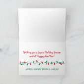 kerstverlichting met feestelijke groet feestdagen kaart (Binnen)