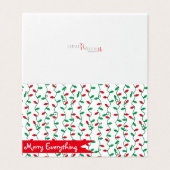 kerstverlichting met feestelijke groet kaart (Buitenkant ongevouwen)