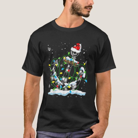 kerstverlichting met kerstverlichting voor kerstma t-shirt (Voorkant)