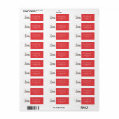 Kerstverlichting minimalistisch Rood Etiket (Full Sheet)