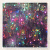 Kerstverlichting Moderne drank Glazen Onderzetter (Voorkant)