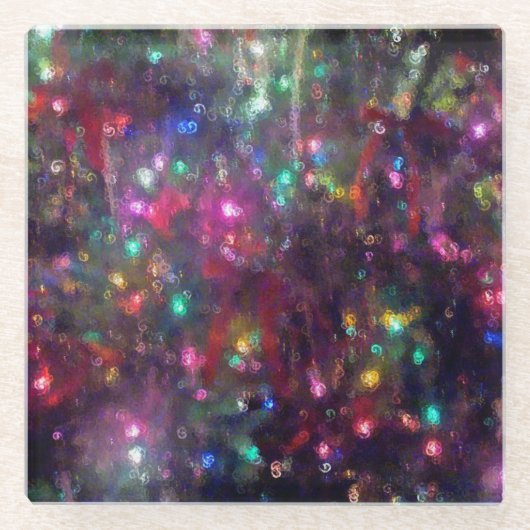 Kerstverlichting Moderne drank Glazen Onderzetter (Voorkant)