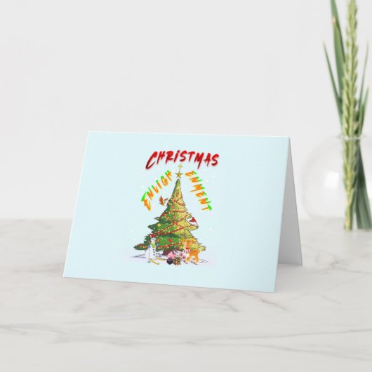 kerstverlichting notitiekaartje (Voorkant)