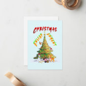 kerstverlichting notitiekaartje (Voorkant / Achterkant in situ)
