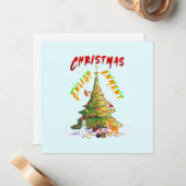 kerstverlichting notitiekaartje (Voorkant / Achterkant in situ)