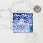 kerstverlichting notitiekaartje (Voorkant / Achterkant in situ)