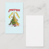 kerstverlichting notitiekaartje (Voorkant / Achterkant)