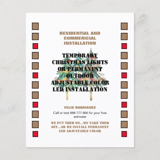 Kerstverlichting of Permanente Openlucht leiden Flyer (Achterkant)