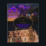 Kerstverlichting of Permanente Openlucht leiden Flyer<br><div class="desc">Kerstverlichting twee foto's Installatie Flyer. Vakantie of permanente buiten LED kleur veranderlijke installatie.</div>