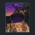 Kerstverlichting of Permanente Openlucht leiden Flyer<br><div class="desc">Kerstverlichting twee foto's Installatie Flyer. Vakantie of permanente buiten LED kleur veranderlijke installatie.</div>