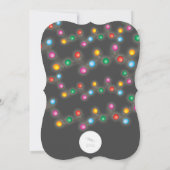 Kerstverlichting Oh wat leuk feestje uitnodigen Kaart (Achterkant)