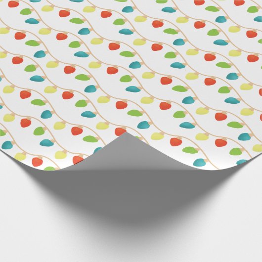Kerstverlichting ontwerp cadeaupapier (Hoek)