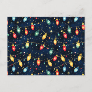Kerstverlichting Ontwerp met Twinkling Glow Briefkaart