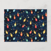 Kerstverlichting Ontwerp met Twinkling Glow Briefkaart (Voorkant)
