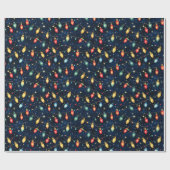 Kerstverlichting Ontwerp met Twinkling Glow Cadeaupapier (Vlak)