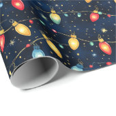 Kerstverlichting Ontwerp met Twinkling Glow Cadeaupapier (Rol Hoek)