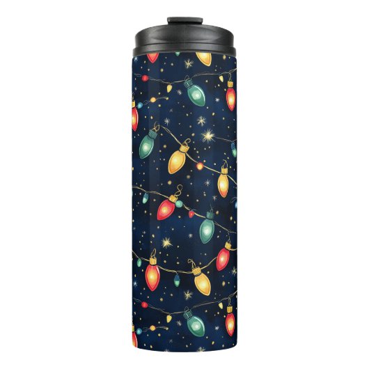 Kerstverlichting Ontwerp met Twinkling Glow Thermosbeker (Voorkant)