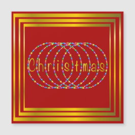 Kerstverlichting Ontwerp op rood met goud