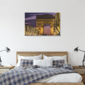 Kerstverlichting op de Champs Elysees Canvas Afdruk (Insitu (Slaapkamer))