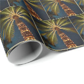 Kerstverlichting op palmbomen cadeaupapier (Rol Hoek)