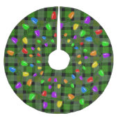 Kerstverlichting op Plaid Kerstboom Rok (Voorkant)